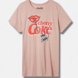 Torrid Pink Cherry Coke Slim Fit Tee 2x 2